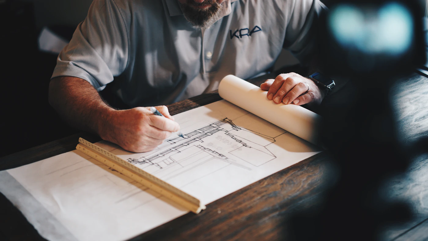 Architectural plans for a construction project